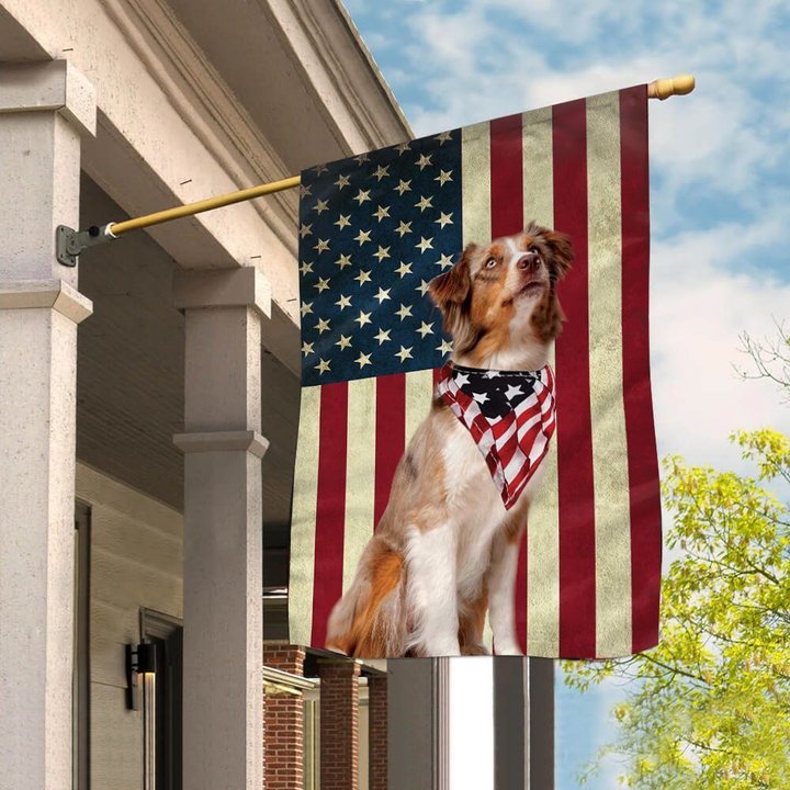 BIF0210 Australian Shepherd House Flag