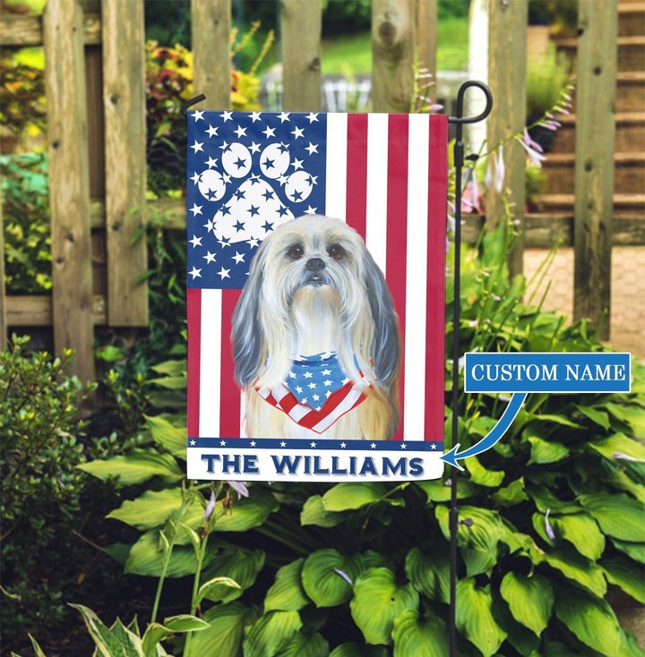 CHFD0421 Shih Tzu Personalized Garden Flag