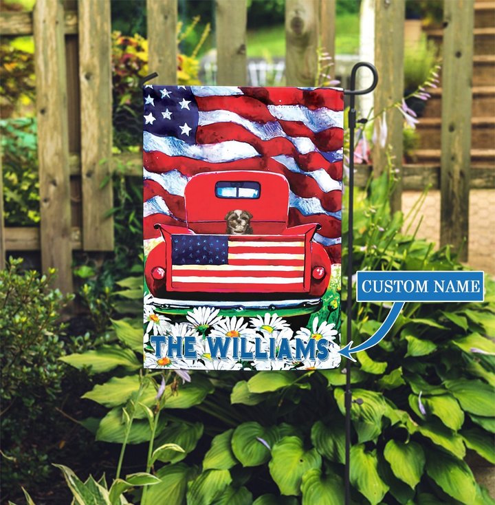 CHFD0319 Shih Tzu Personalized Garden Flag