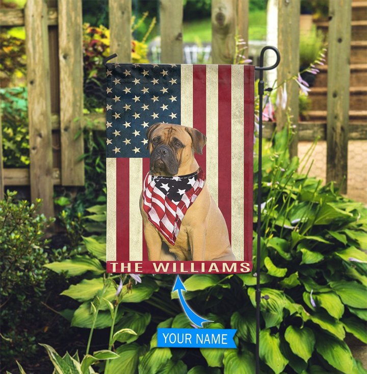 BIF0813 Bullmastiff Personalized Garden Flag