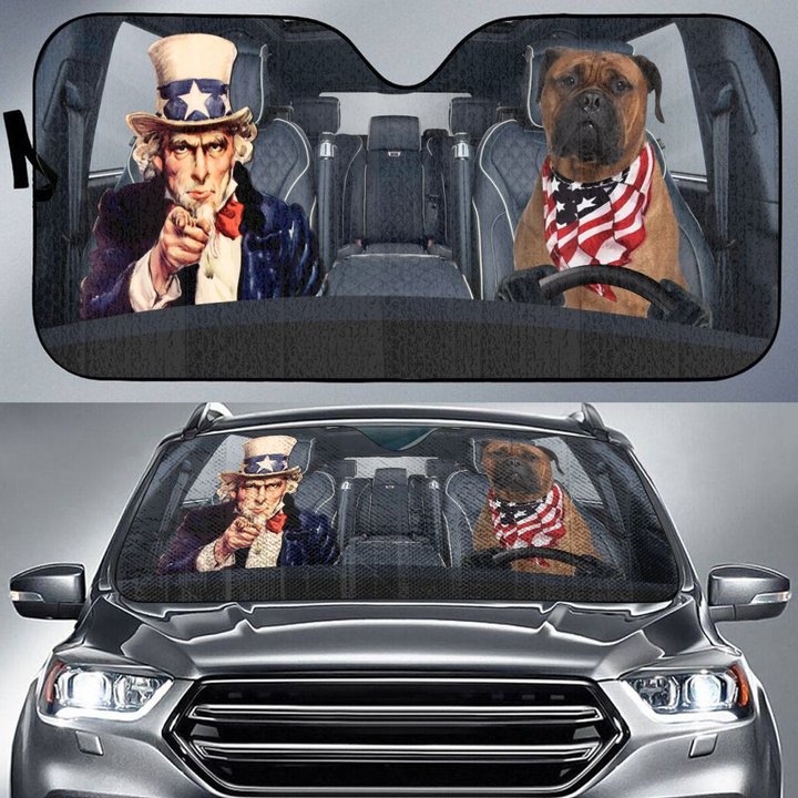 CHC1014 Bullmastiff Car Sun shade