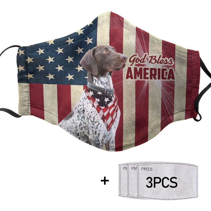 THM20072414 German Shorthaired Pointer God Bless Face Mask