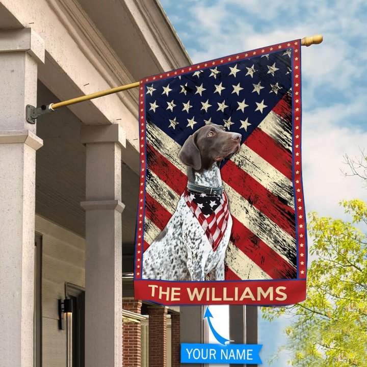 DIF4029-German Shorthaired Pointer Personalized Flag