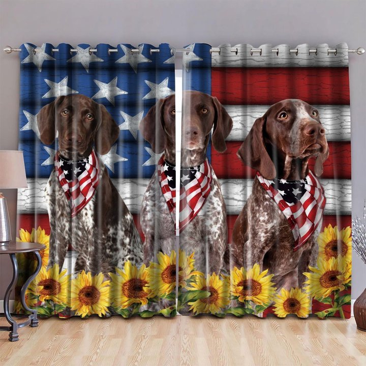DIWD10003-German Shorthaired Pointer WINDOW CURTAINS