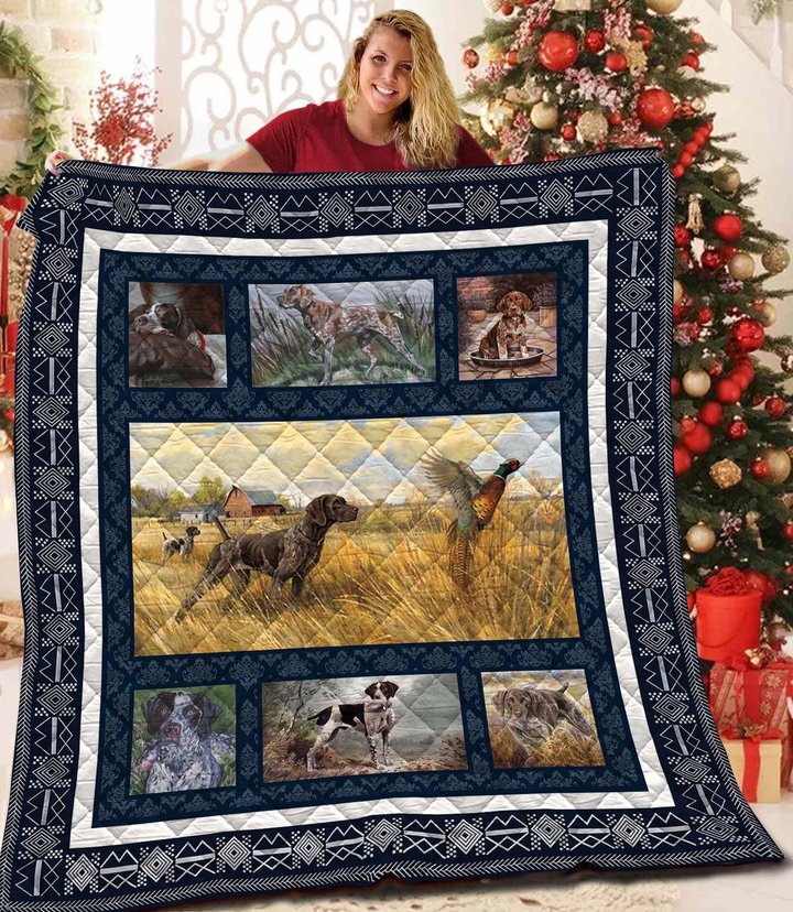 QUI29002 German Shorthaired Pointer 2 Quilt Blanket
