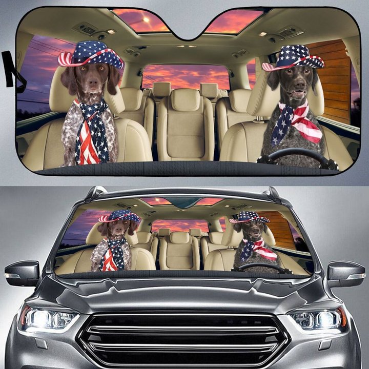THC0112 German Shorthaired Pointer Car Sun Shade