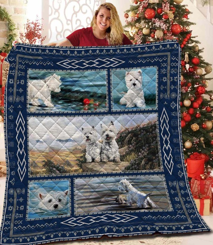 QUI2003 West Highland White Terrier 3 Quilt Blanket