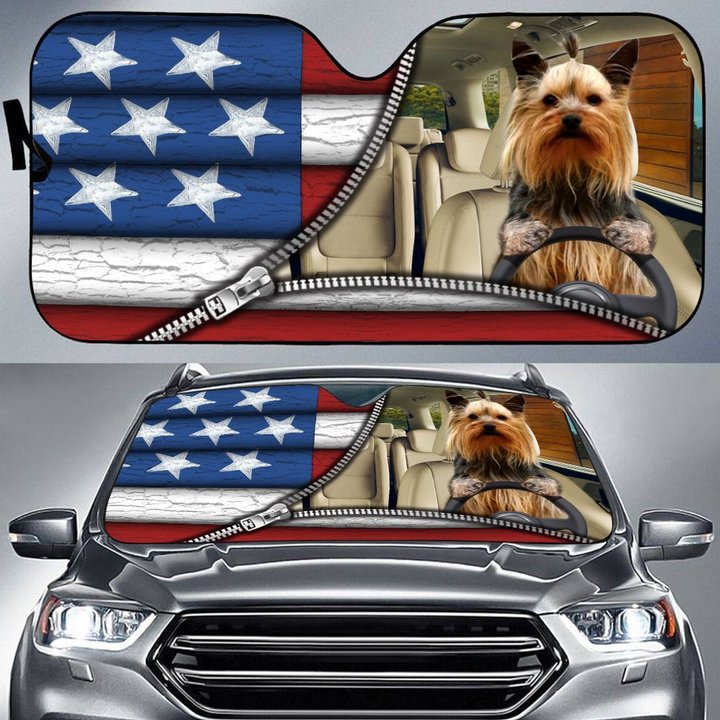 DIC4014-Yorkshire Terrier Car Sun shade