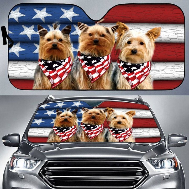 DIC5013-Yorkshire Terrier Car Sun shade