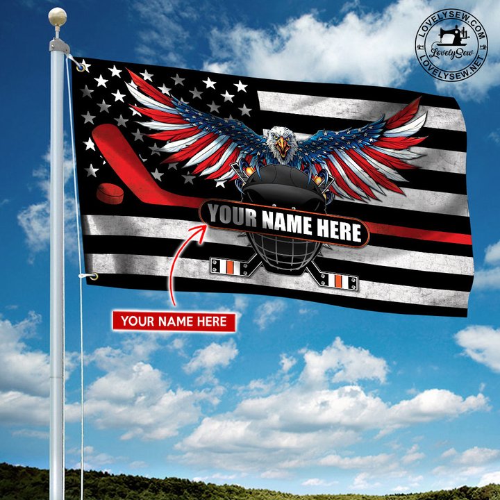 Gifts for Hockey players Personalized Flag DIF21111201