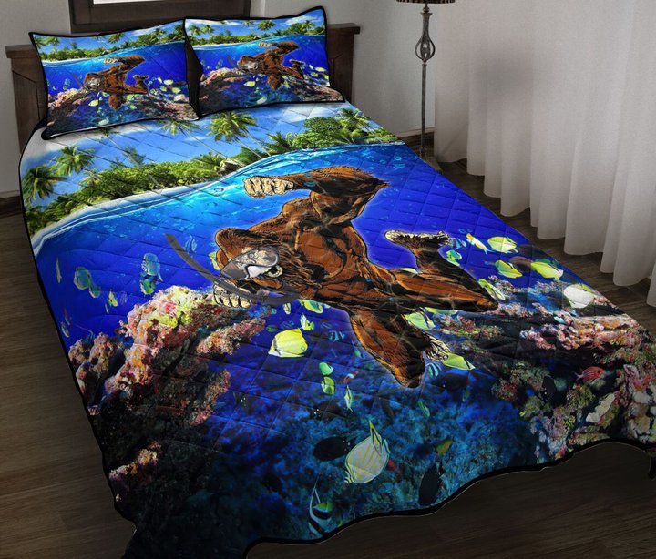 DIEBIGFOOT2307005-DIQBIGFOOT2307005 BIGFOOT DIVING Quilt Bed Set & Quilt Blanket