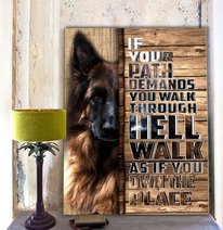BID20070102 German Shepherd WALK AS IF YOU OWN THE PLACE Matte Canvas