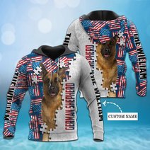 CHTD1004 German Shepherd Personalized 3D HOODIE