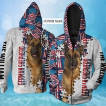 CHTD1004 German Shepherd Personalized 3D HOODIE