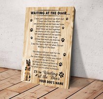 BID20070212 German Shepherd Waiting At The Door Personalized Matte Canvas