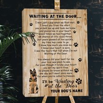 BID20070212 German Shepherd Waiting At The Door Personalized Matte Canvas