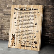 BID20070212 German Shepherd Waiting At The Door Personalized Matte Canvas