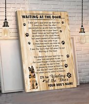 BID20070212 German Shepherd Waiting At The Door Personalized Matte Canvas