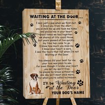 BID20070209 Boxer Waiting At The Door Personalized Matte Canvas
