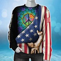 BIT0501 Hippie Opened Flag US 3D HOODIE