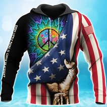 BIT0501 Hippie Opened Flag US 3D HOODIE
