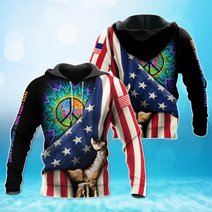 BIT0502 Hippie Opened Flag US 3D HOODIE