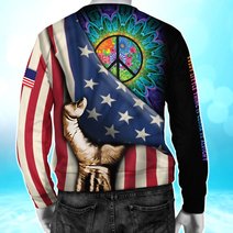 BIT0502 Hippie Opened Flag US 3D HOODIE