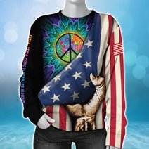 BIT0502 Hippie Opened Flag US 3D HOODIE
