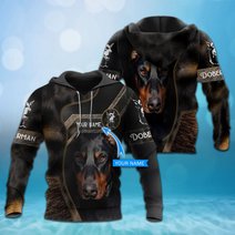 CHTD2004 Doberman Personalized 3D HOODIE