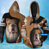 CHTD2002 Bulldog Personalized 3D HOODIE