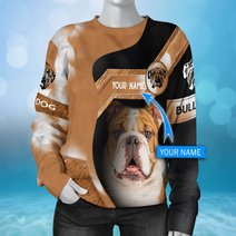 CHTD2002 Bulldog Personalized 3D HOODIE