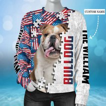 CHTD1002 Bulldog Personalized 3D HOODIE