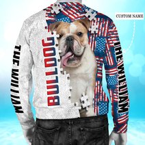 CHTD1002 Bulldog Personalized 3D HOODIE