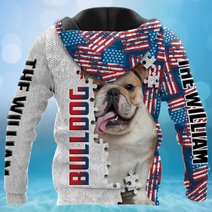 CHTD1002 Bulldog Personalized 3D HOODIE