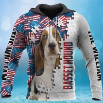 CHTD1001 Basset Hound Personalized 3D HOODIE