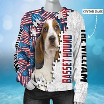 CHTD1001 Basset Hound Personalized 3D HOODIE