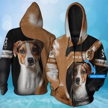 CHTD2006 Jack Russell Terrier Personalized 3D HOODIE
