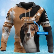 CHTD2006 Jack Russell Terrier Personalized 3D HOODIE