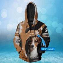CHTD2006 Jack Russell Terrier Personalized 3D HOODIE