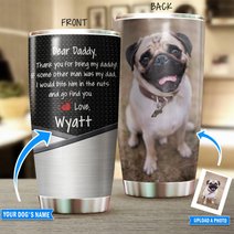 THU0189 Pug Personalized Stainless Steel Tumbler