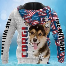 CHTD1003 Corgi Personalized 3D HOODIE