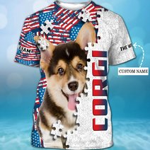 CHTD1003 Corgi Personalized 3D HOODIE