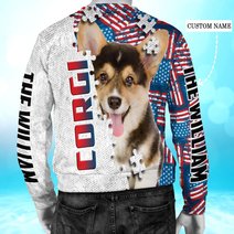 CHTD1003 Corgi Personalized 3D HOODIE