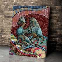 MHDDR0101 Boho Dragon Vertical Matte Canvas
