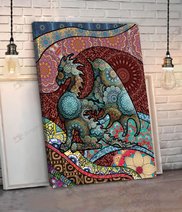 MHDDR0101 Boho Dragon Vertical Matte Canvas