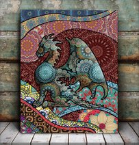 MHDDR0101 Boho Dragon Vertical Matte Canvas
