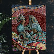 MHDDR0101 Boho Dragon Vertical Matte Canvas