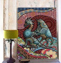 MHDDR0101 Boho Dragon Vertical Matte Canvas