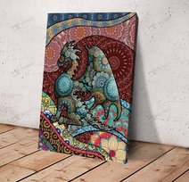 MHDDR0101 Boho Dragon Vertical Matte Canvas