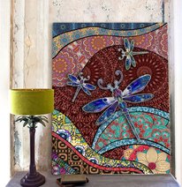 MHDDRF0101 Boho Dragonfly Vertical Matte Canvas